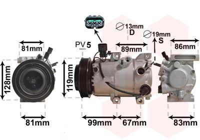 VAN WEZEL Компрессор, кондиционер 8200K414